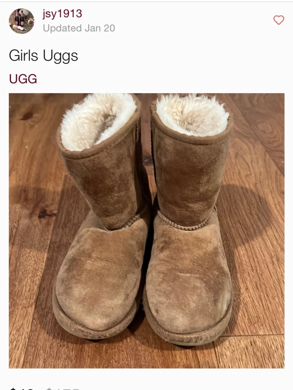 Ugg Classic Shearling Lined Suede Boots - Chestnut size 12